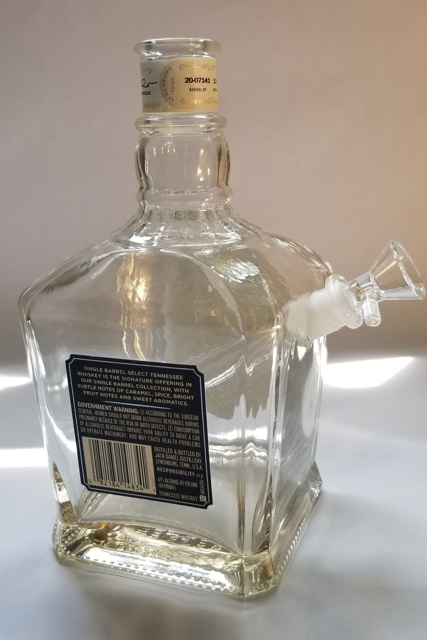 Jack Daniels Single Barrel Tennessee Whiskey Bong.