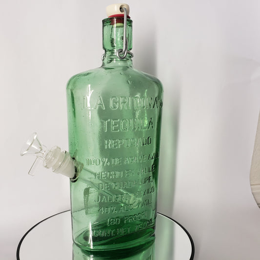 CLEAR 1 LITER BONG BOTTLE – MILE HIGH BOTTLE BONGS