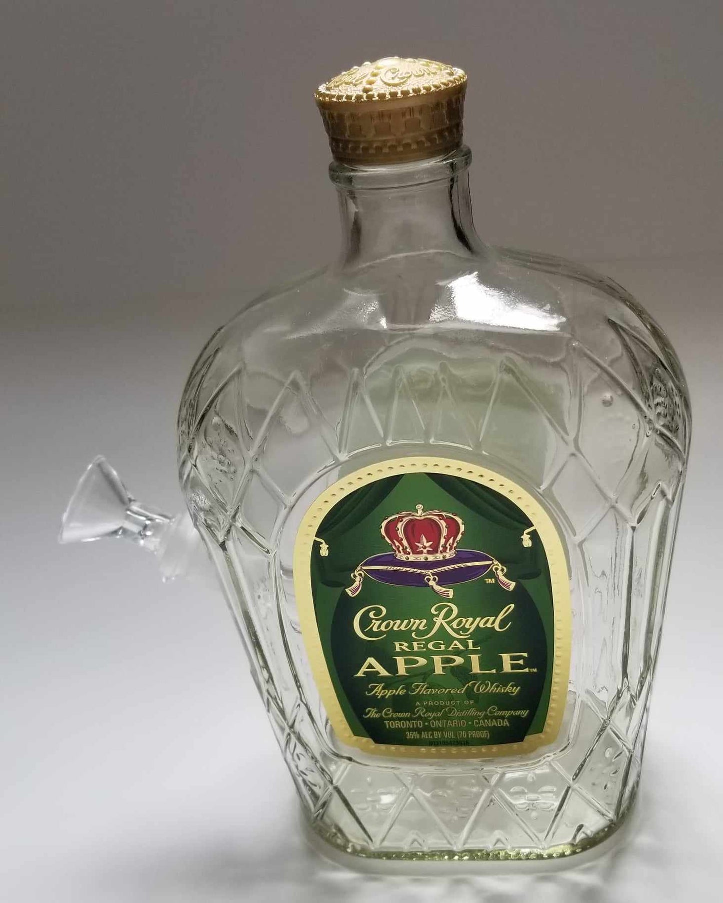 CROWN ROYAL REGAL APPLE WHISKY BOTTLE BONG