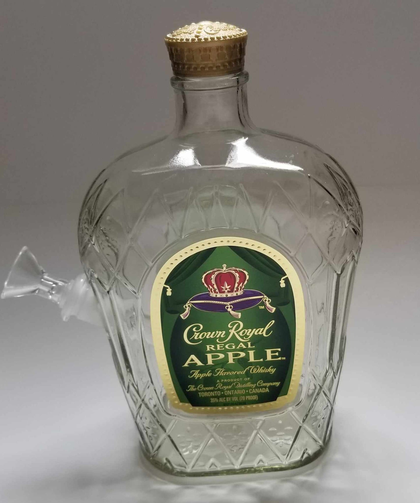 CROWN ROYAL REGAL APPLE WHISKY BOTTLE BONG