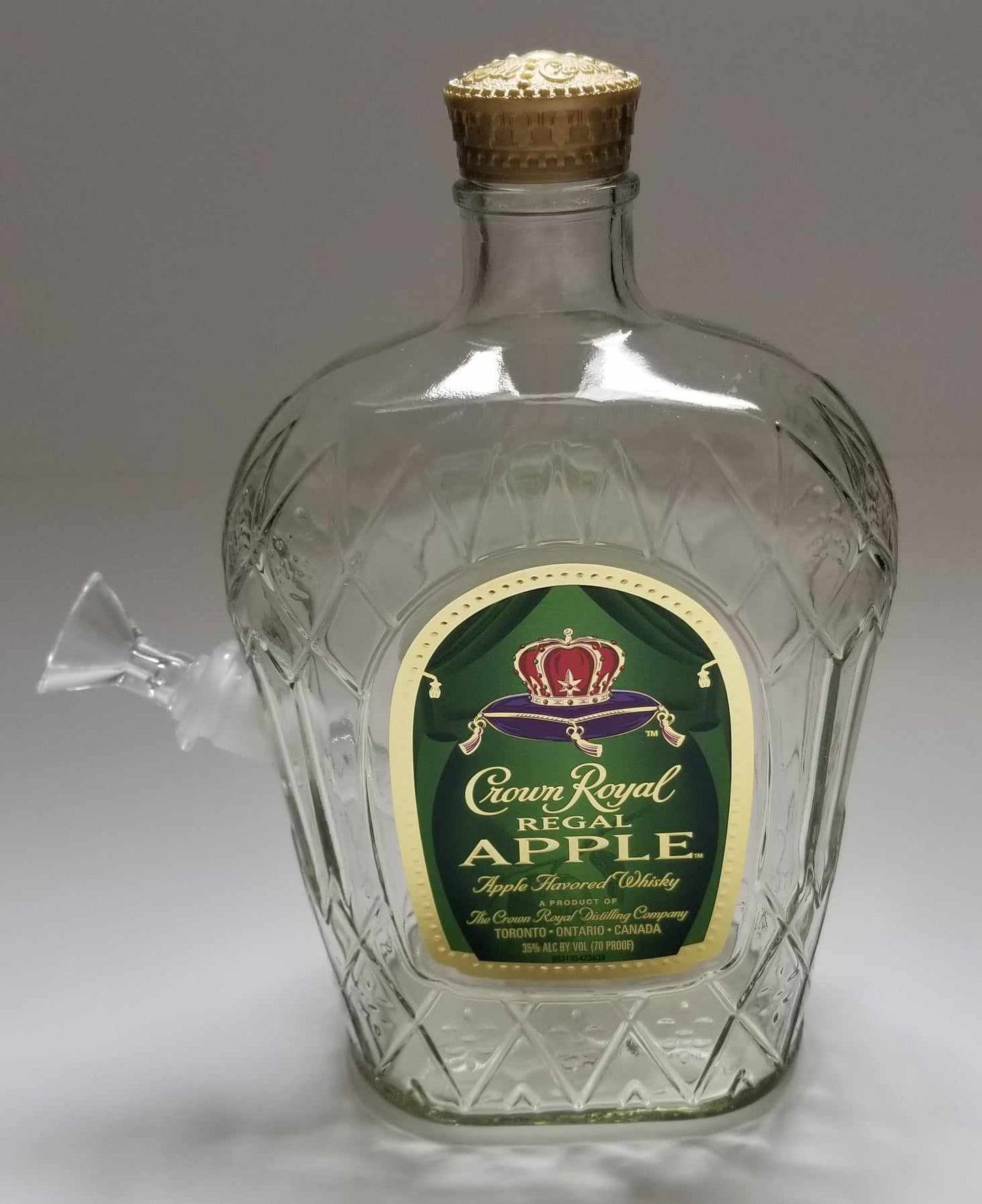 CROWN ROYAL REGAL APPLE WHISKY BOTTLE BONG