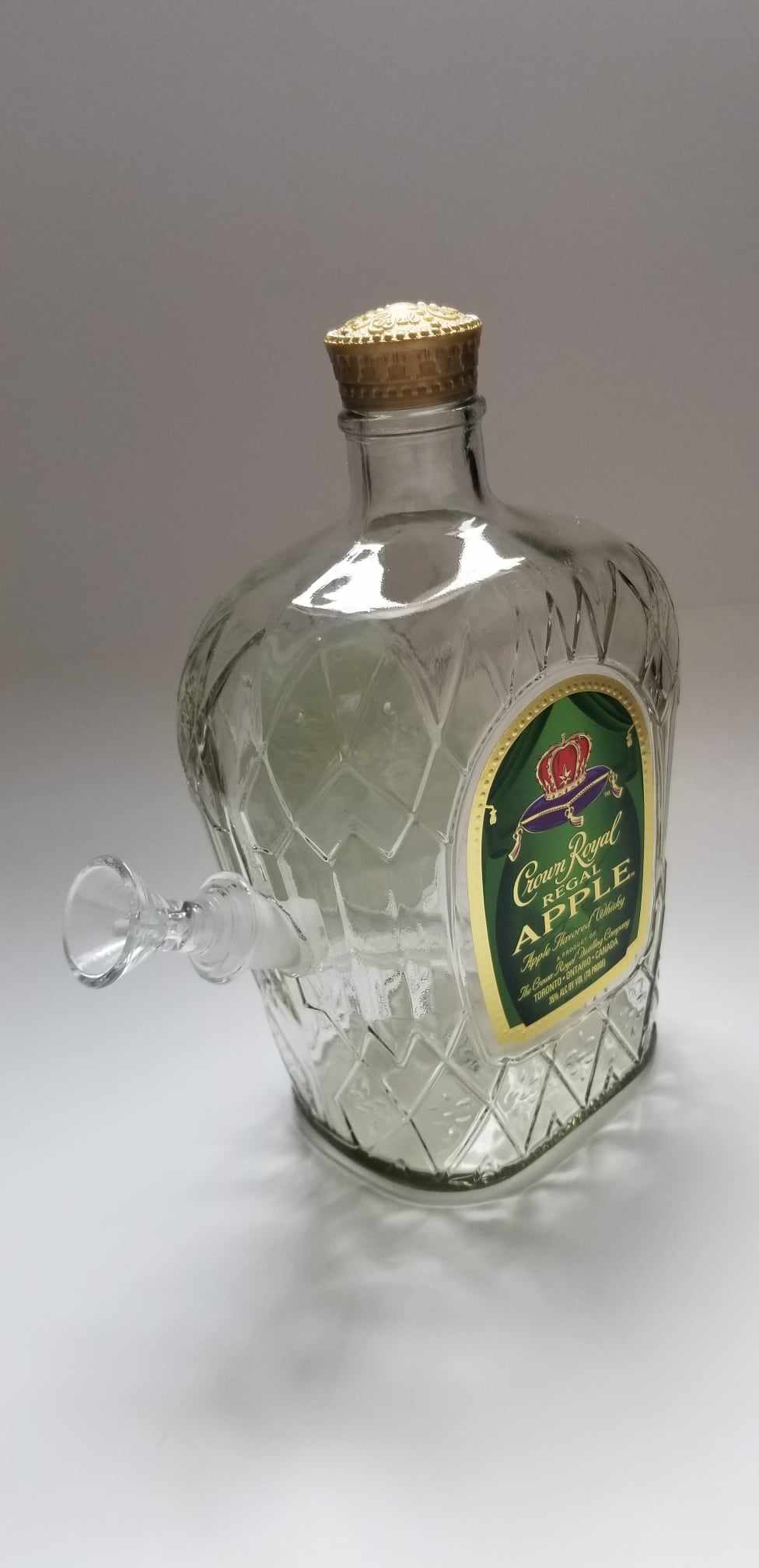 CROWN ROYAL REGAL APPLE WHISKY BOTTLE BONG